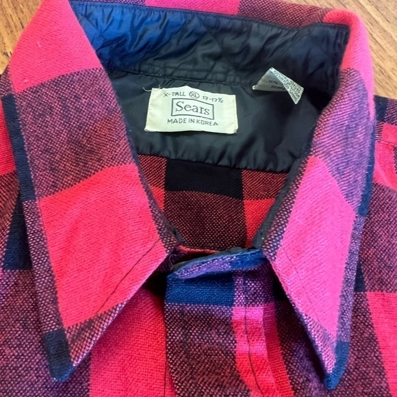 Vintage Sears Men's XL/Tall Unlined Lumberjack Plaid Button Down with Pockets - Picture 11 of 11